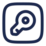 Key Minimalistic Square SVG Icon